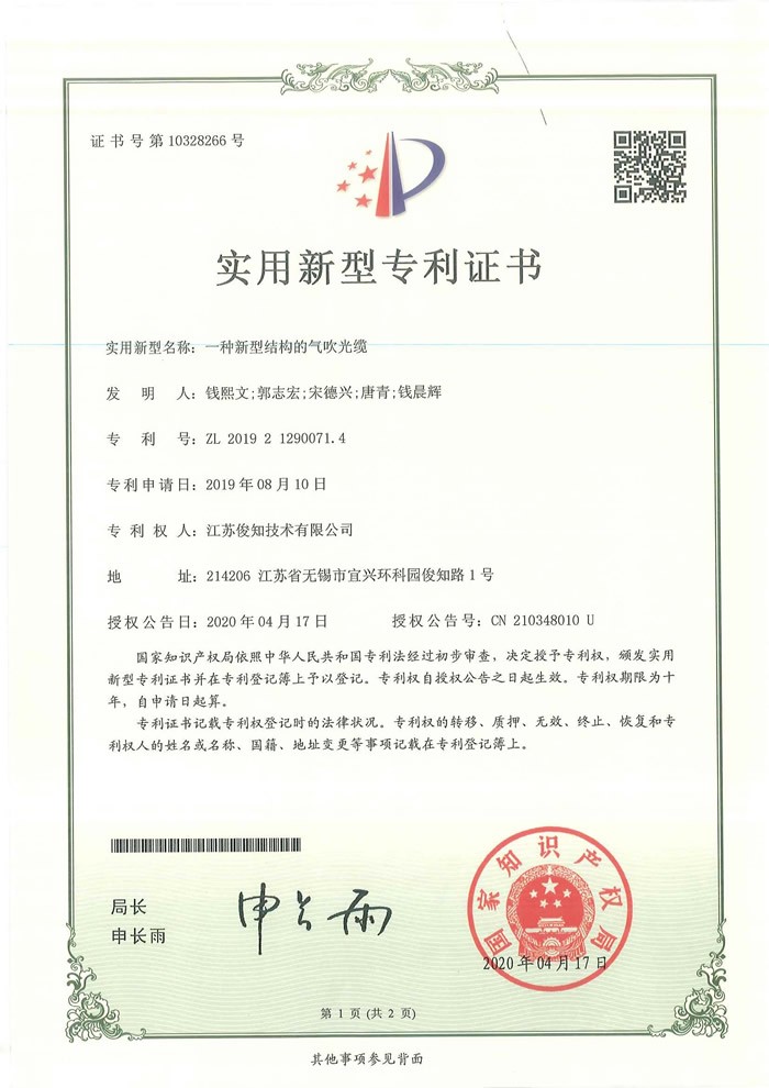 一種新型結(jié)構(gòu)氣吹光纜